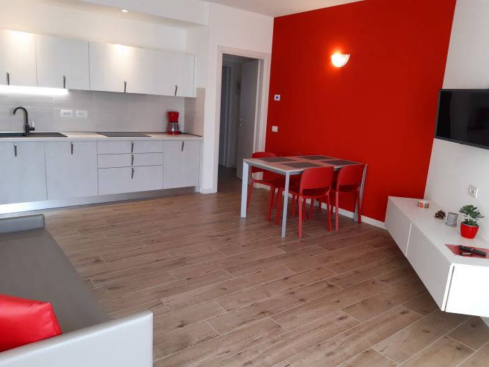 Foto di Appartamenti Andreis a Malcesine con balcone vista lago, uso giardino e piscina