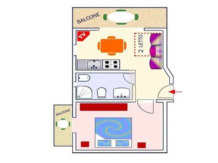 Foto di Appartamenti Andreis a Malcesine con balcone vista lago, uso giardino e piscina