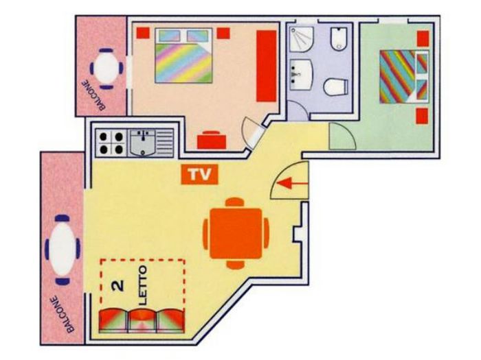 Foto di Appartamenti Andreis a Malcesine con balcone vista lago, uso giardino e piscina