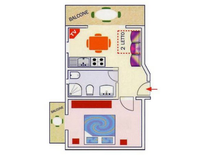 Foto di Appartamenti Andreis a Malcesine con balcone vista lago, uso giardino e piscina