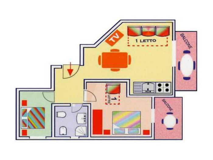 Foto di Appartamenti Andreis a Malcesine con balcone vista lago, uso giardino e piscina